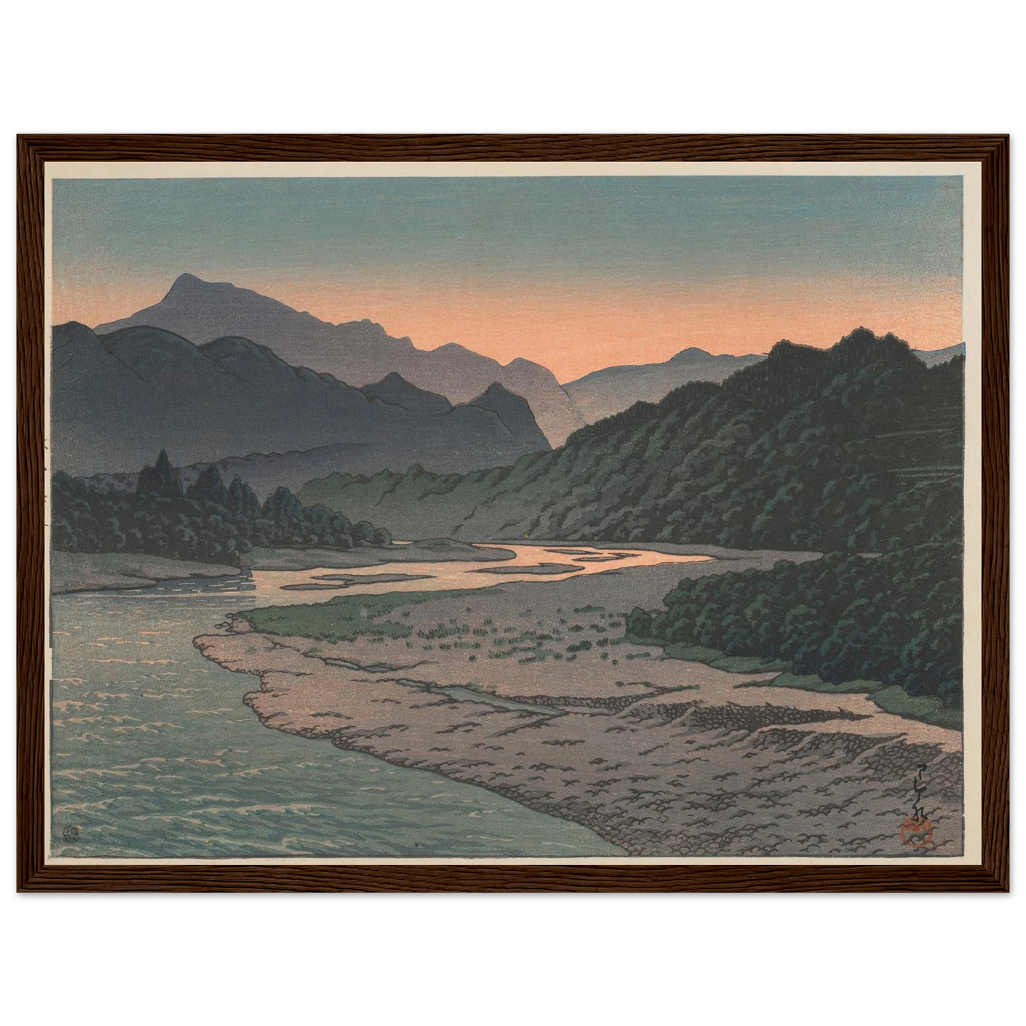 Chichibu Minano no yu (Evening at Minano, Chichibu) (1946) Art Print | Kawase Hasui-Quipham Collections