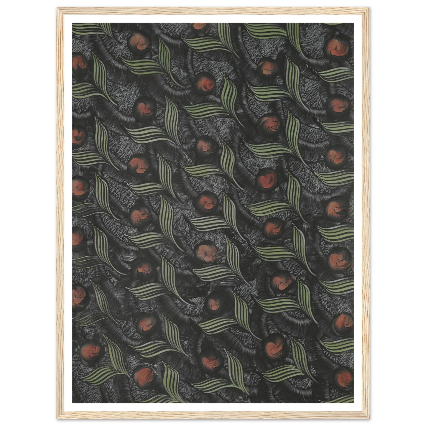 Kleisterpapier (mit Pfauenfedermotiven) (1890 - 1910) Art Print | Anker Kyster-Quipham Collections