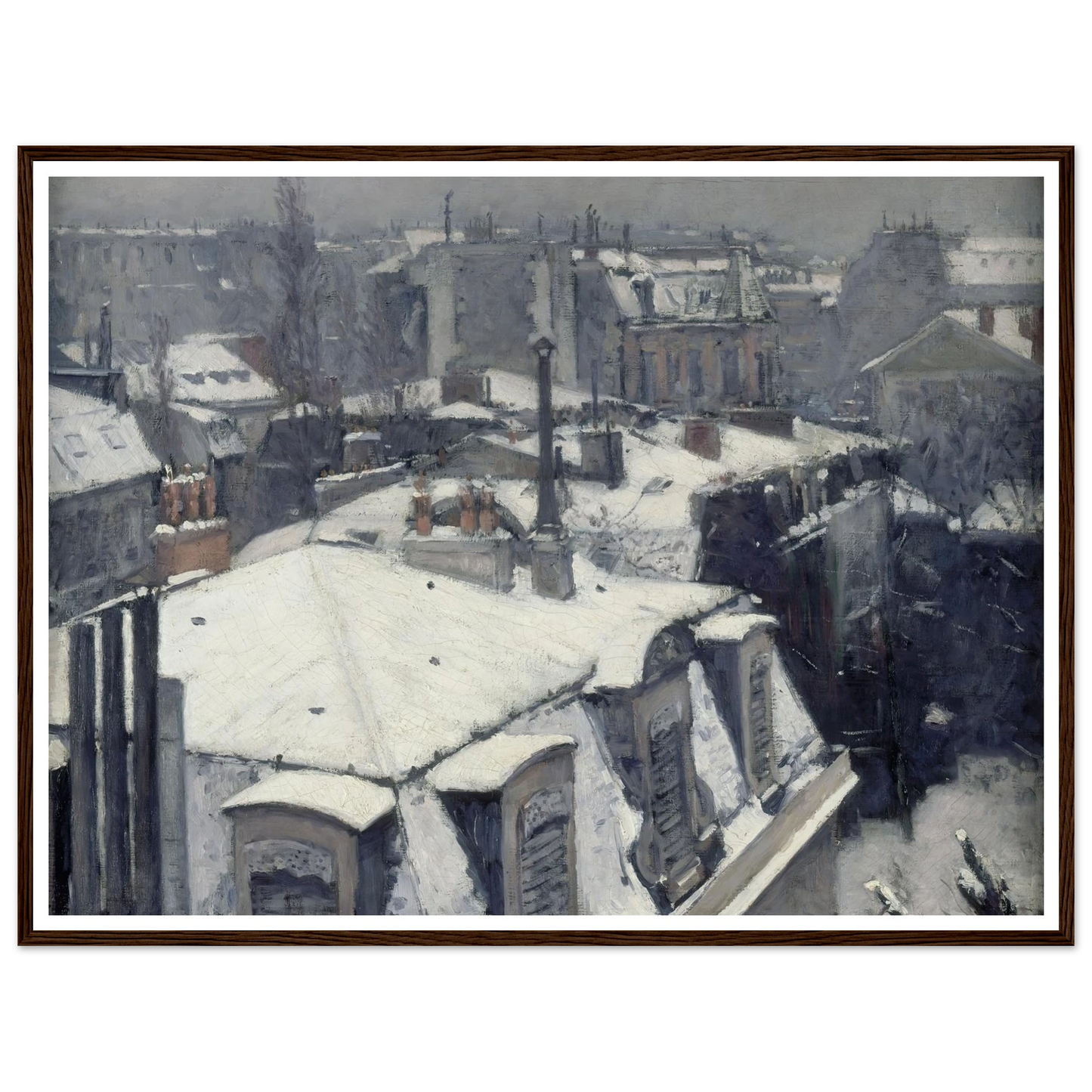 Rooftops in the Snow (snow effect) (1878) Art Print | Gustave Caillebotte-Quipham Collections
