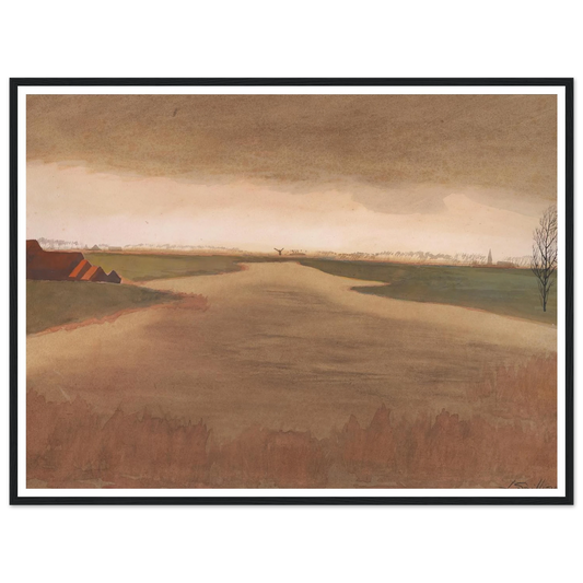Landschap – Keignaertkreek te Zandvoorde (1931) Art Print | Leon Spilliaert-Quipham Collections
