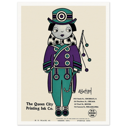Queen City Ink, Ad. 01 (1890-1913) Art Print | Augustus Jansson-Quipham Collections