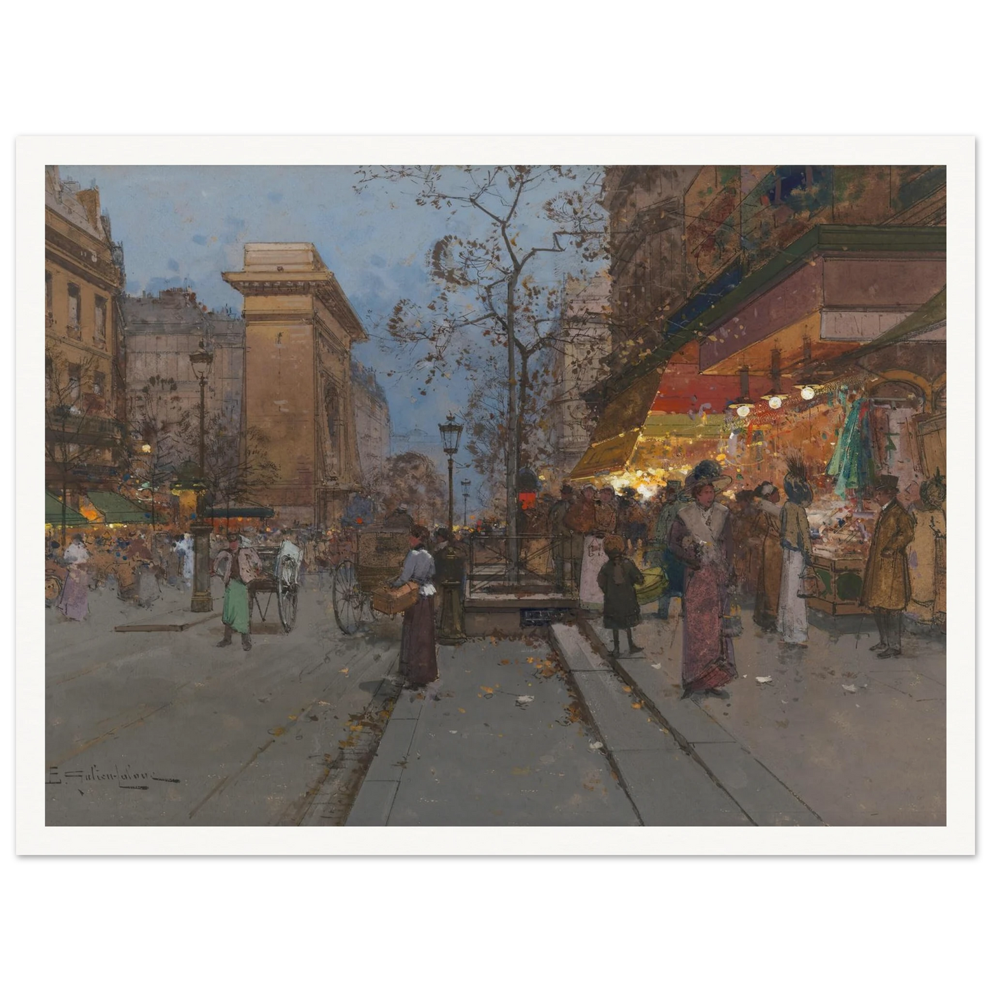 La Porte St Denis Art Print | Eugene Galien Laloue-Quipham Collections