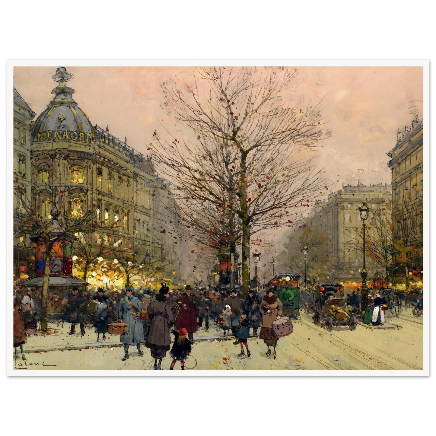 Les Grands Boulevards, Paris Art Print | Eugene Galien Laloue-Quipham Collections