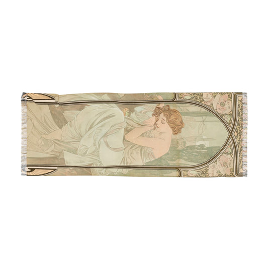 Rest of the Night | Alphonse Mucha Scarf – Art Nouveau Scarf-Quipham Collections