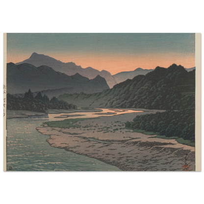 Chichibu Minano no yu (Evening at Minano, Chichibu) (1946) Art Print | Kawase Hasui-Quipham Collections