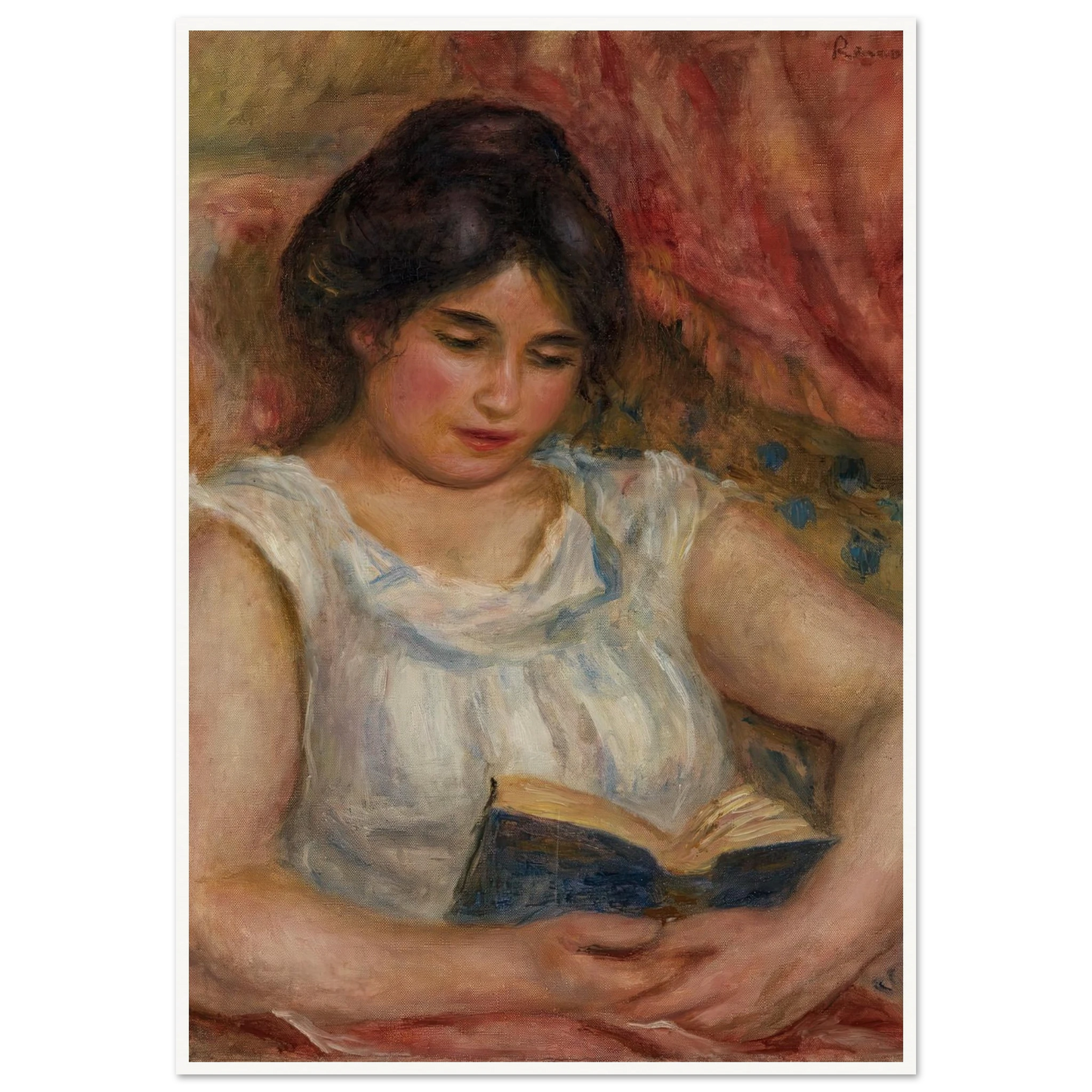 Gabrielle reading (1906) Art Print | Pierre Auguste Renoir-Quipham Collections