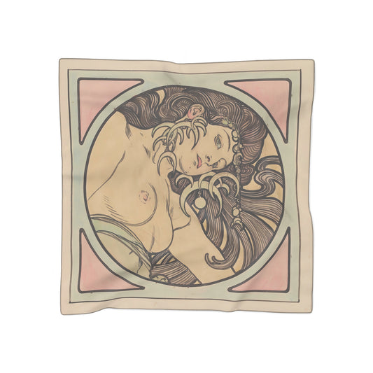 Nude | Alphonse Mucha Scarf – Art Nouveau Scarf-Quipham Collections