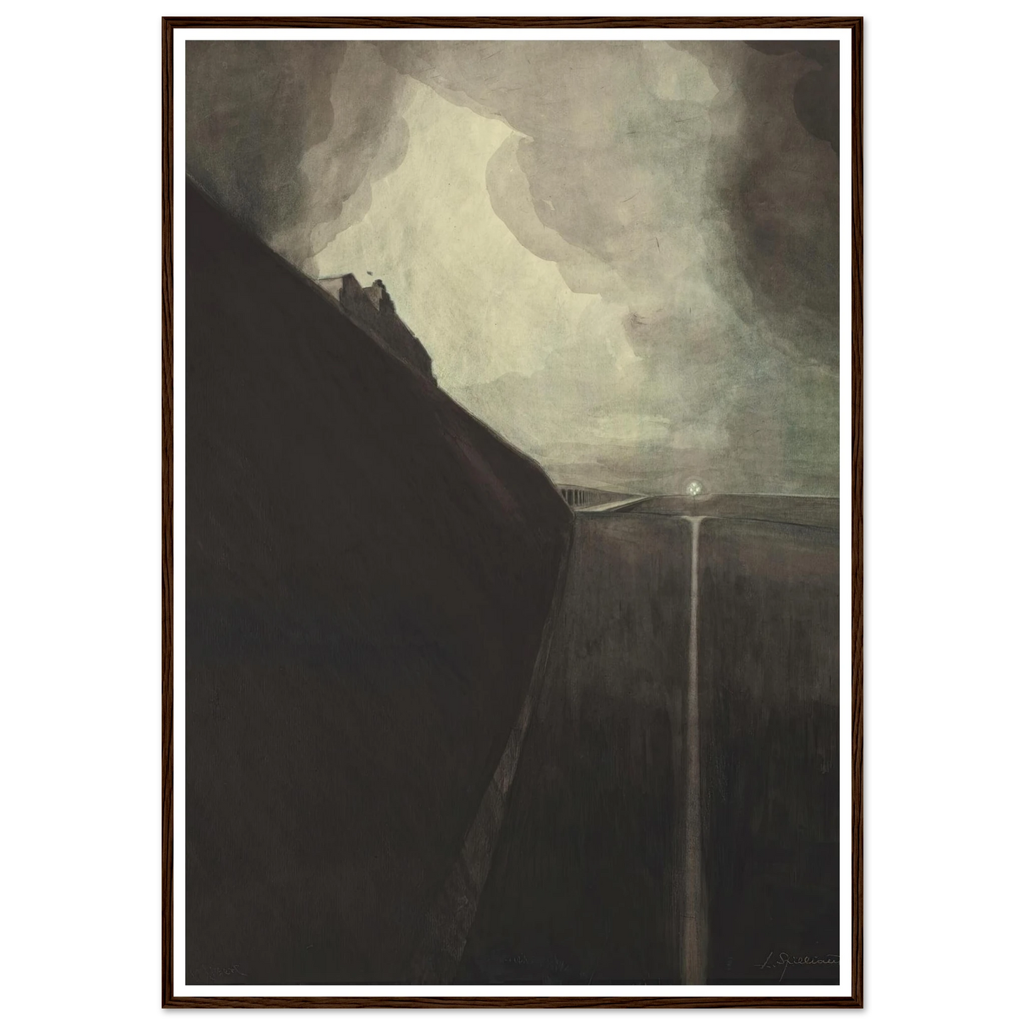 Digue et plage, Chalet Royal et galeries d’Ostende (1908) Art Print | Leon Spilliaert-Quipham Collections