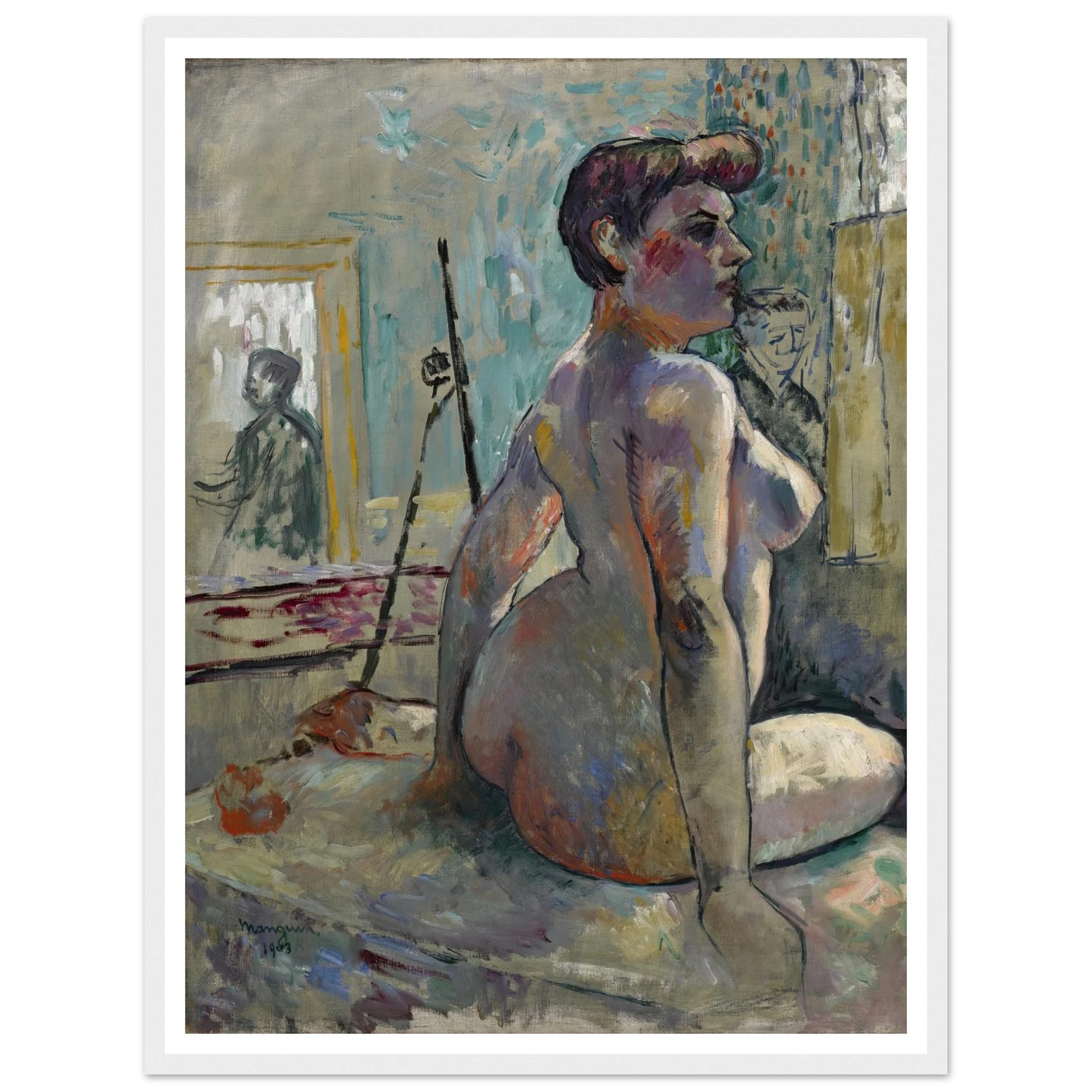 Nu à l’atelier (La Croupe, Rue Boursault) (1903) Art Print | Henri Manguin-Quipham Collections