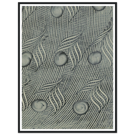 Kleisterpapier mit Verdrängungsdekor (Pfauenfedern) (1890) Art Print | Anker Kyster-Quipham Collections