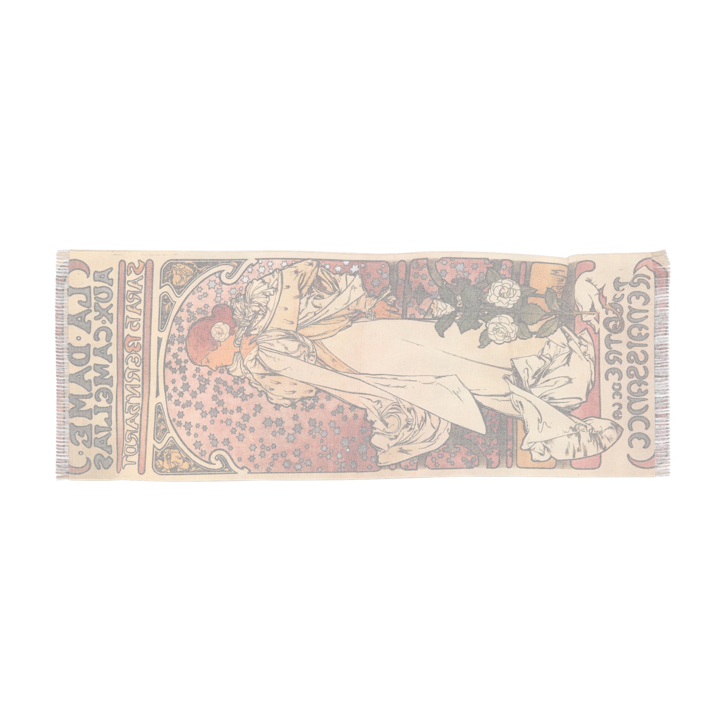 La Dame aux Cameslias | Alphonse Mucha Scarf – Art Nouveau Scarf-Quipham Collections