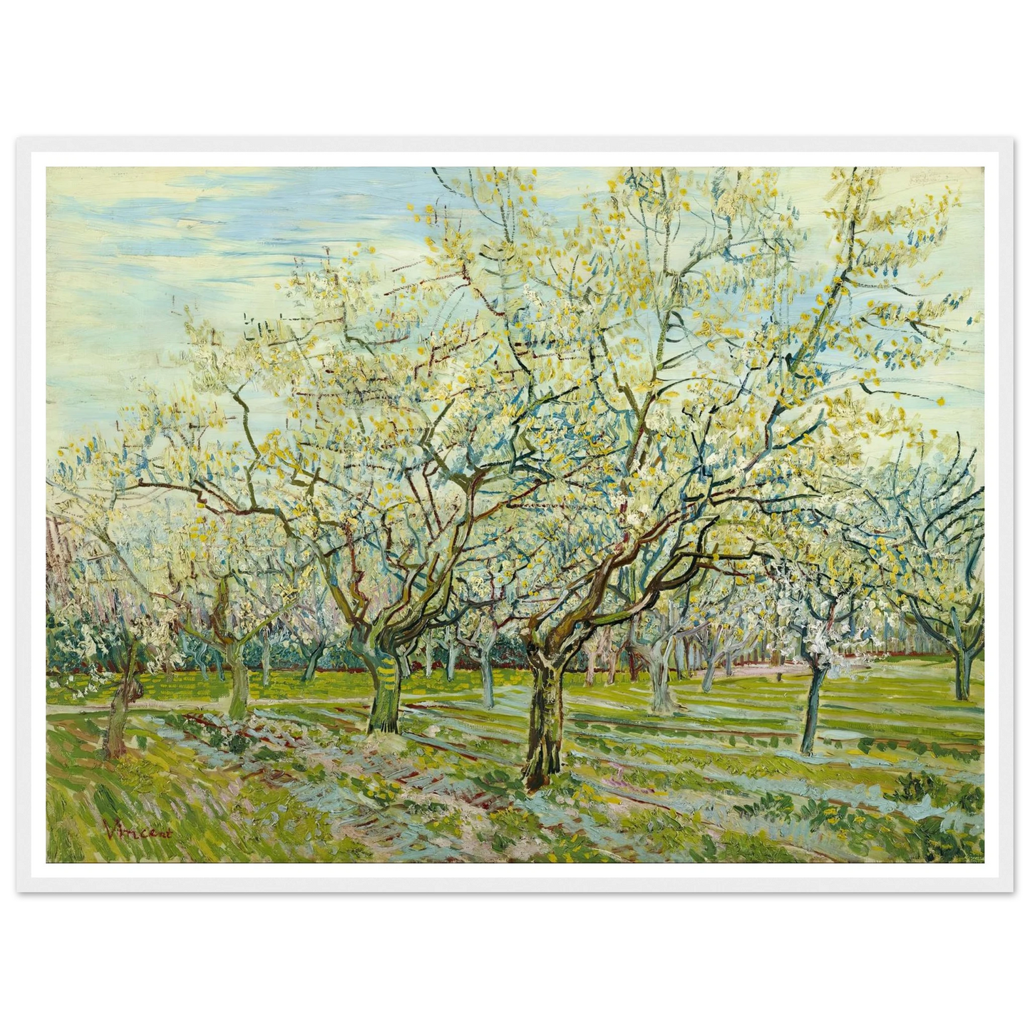 The white orchard (1888) Art Print | Vincent van Gogh-Quipham Collections