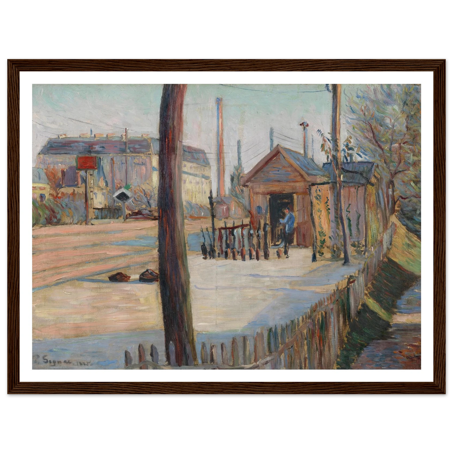 Railway junction near Bois-Colombes Art Print | Paul Signac-Quipham Collections