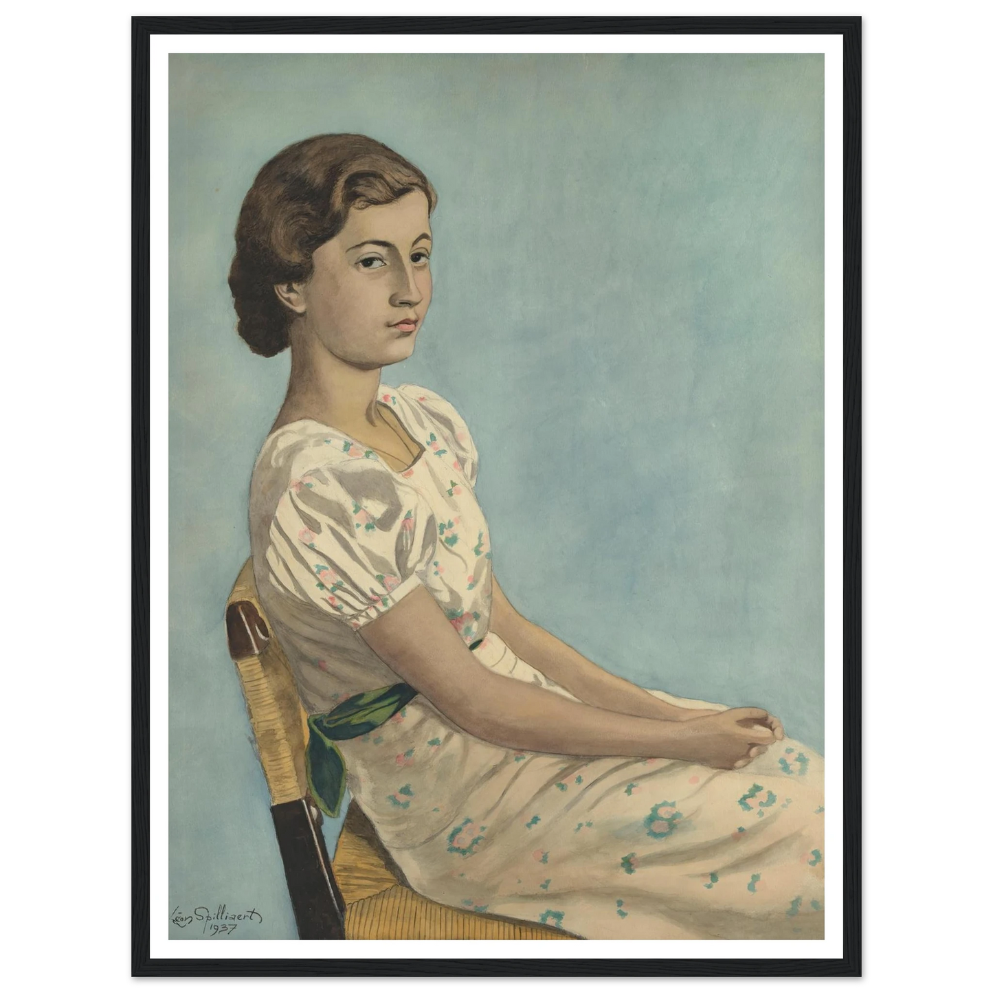 Portret van Mejuffrouw Simonne Kremer (1937) Art Print | Leon Spilliaert-Quipham Collections