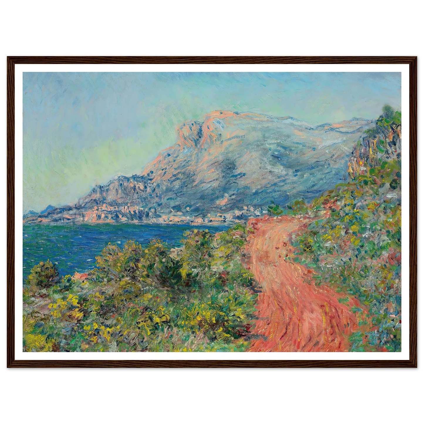 La route rouge près de Menton (1884) Art Print | Claude Monet-Quipham Collections