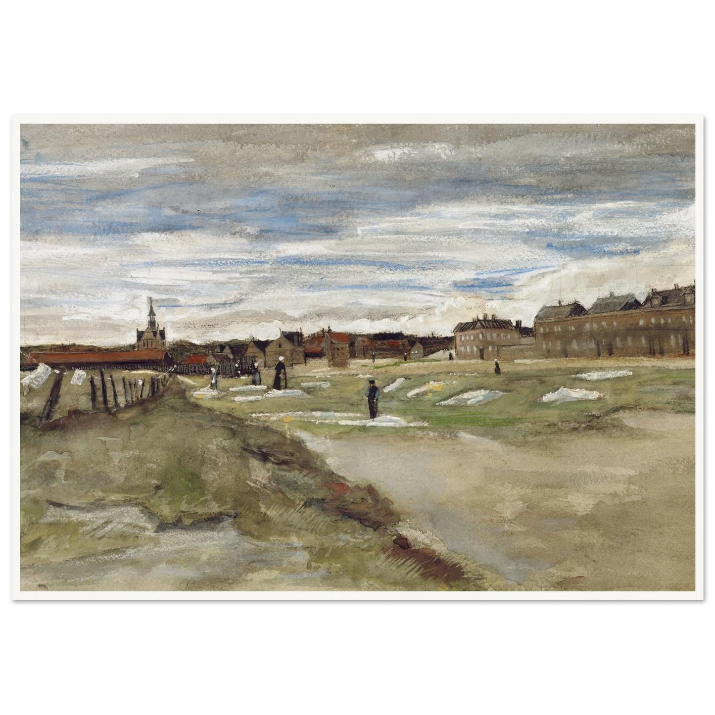 Bleachery at Scheveningen (1882) Art Print | Vincent van Gogh-Quipham Collections