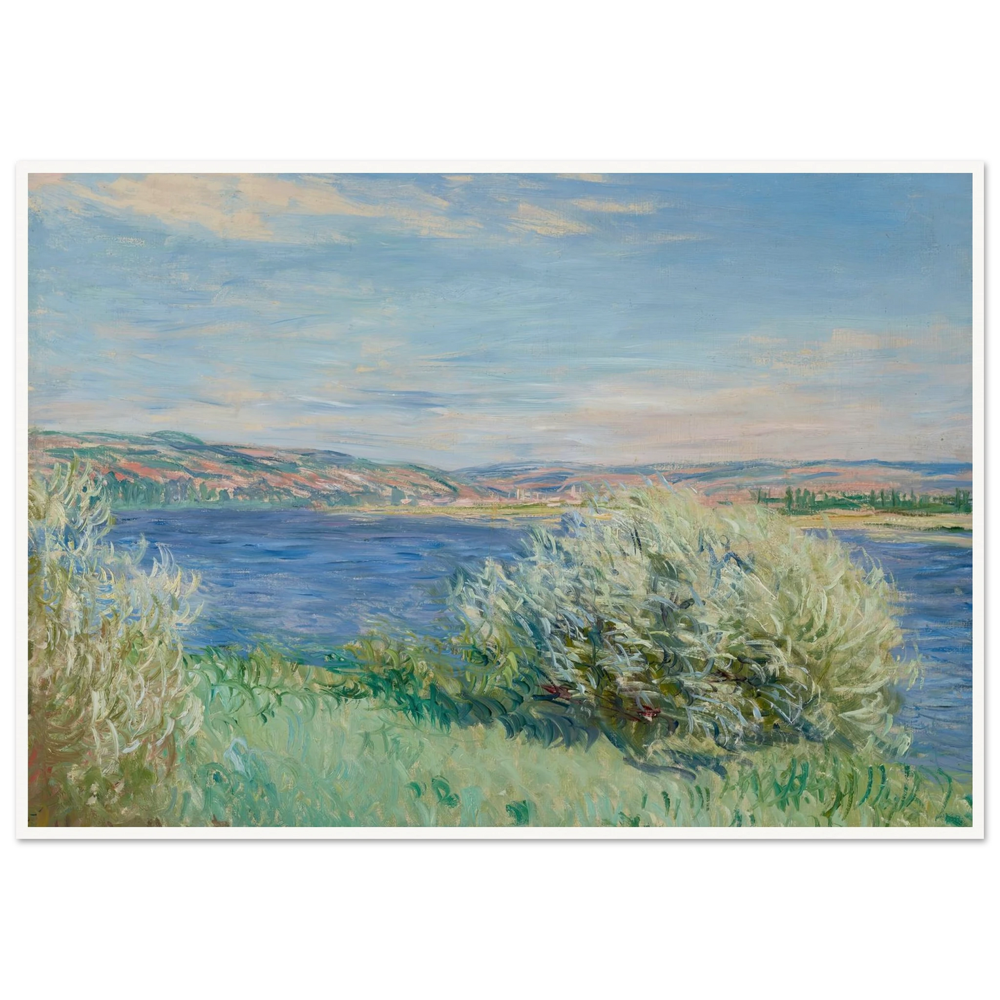 Les bords de la Seine près de Vétheuil (1881) Art Print | Claude Monet-Quipham Collections