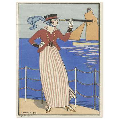 Costume de Yacht (1914) Art Print | George Barbier-Quipham Collections