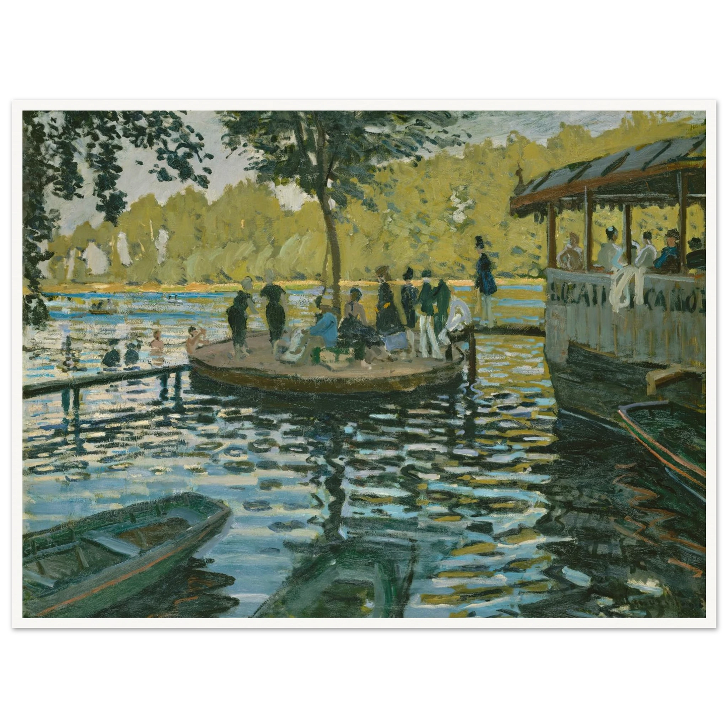 La Grenouillère (1869) Art Print | Claude Monet-Quipham Collections