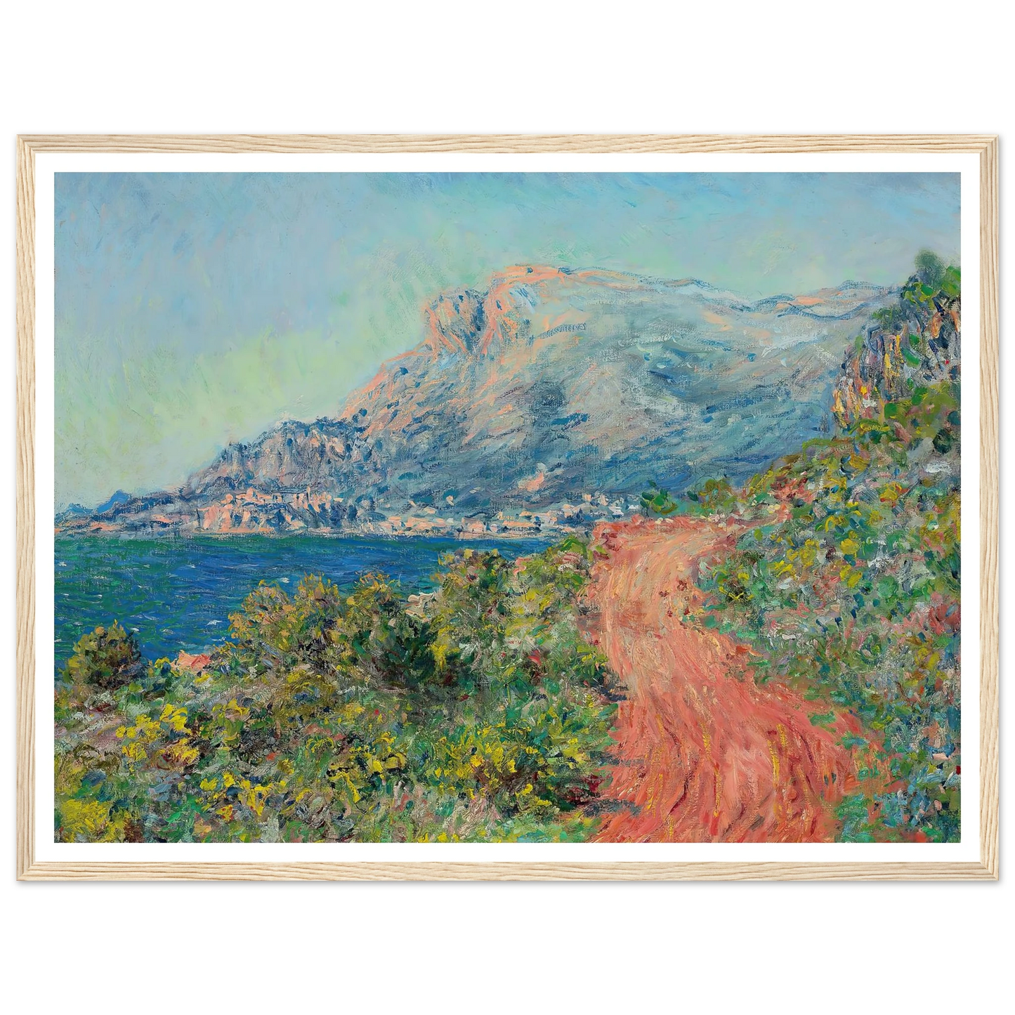 La route rouge près de Menton (1884) Art Print | Claude Monet-Quipham Collections