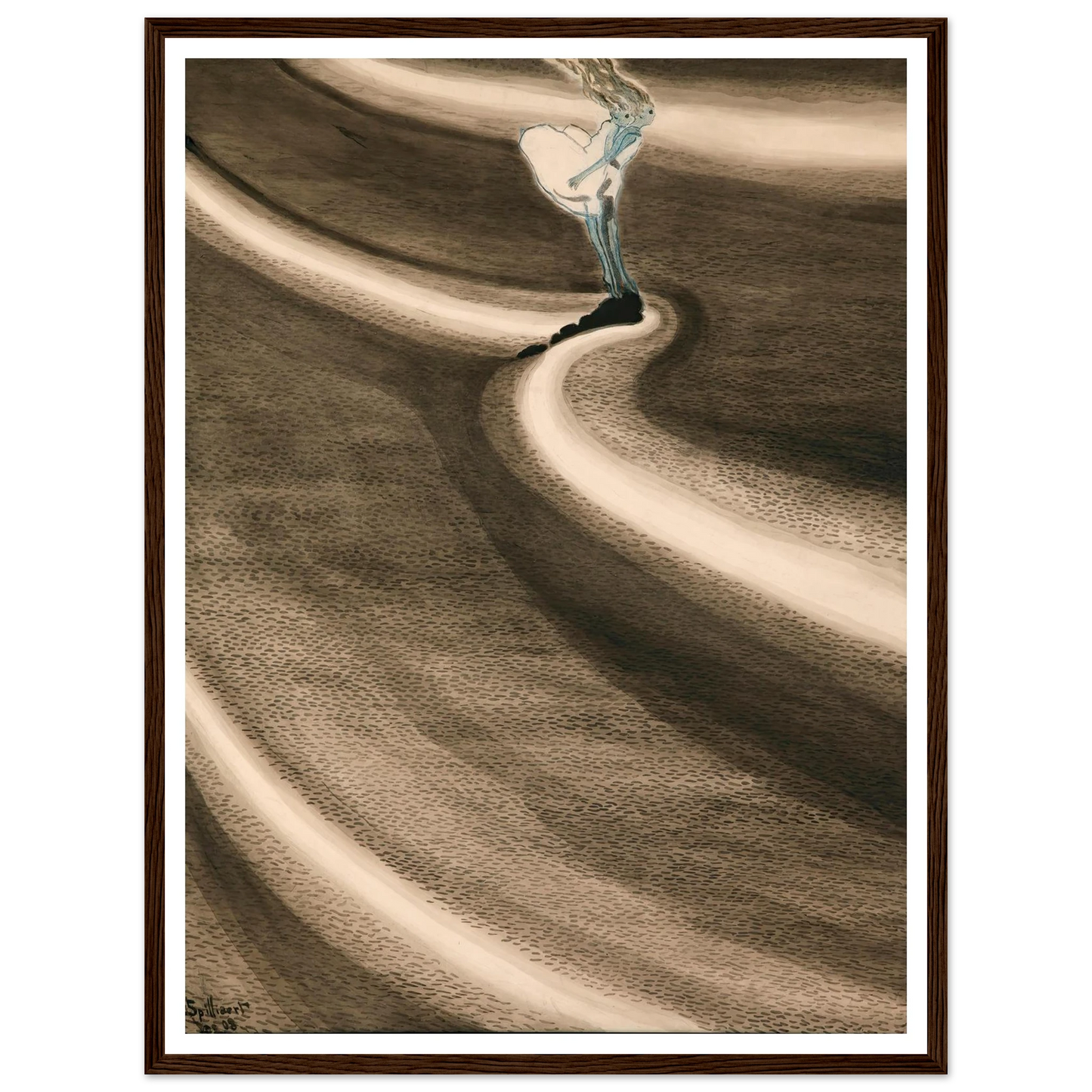 Fillettes devant la vague (1908) Art Print | Leon Spilliaert-Quipham Collections