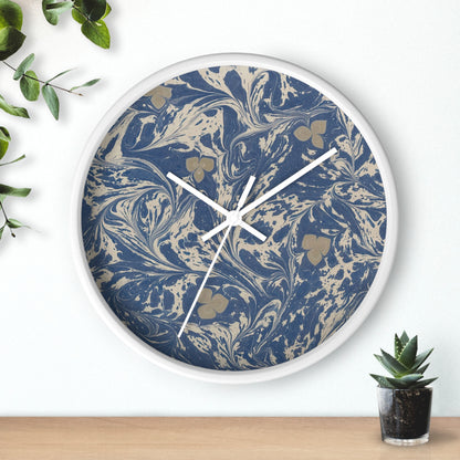 Marmorpapier (mit kleineren Blütenmotiven) Wall Clock | Anker Kyster-Quipham Collections