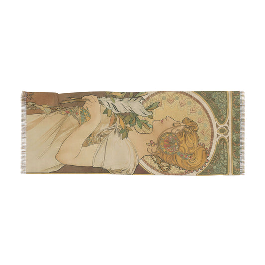 La Plume | Alphonse Mucha Scarf – Art Nouveau Scarf-Quipham Collections
