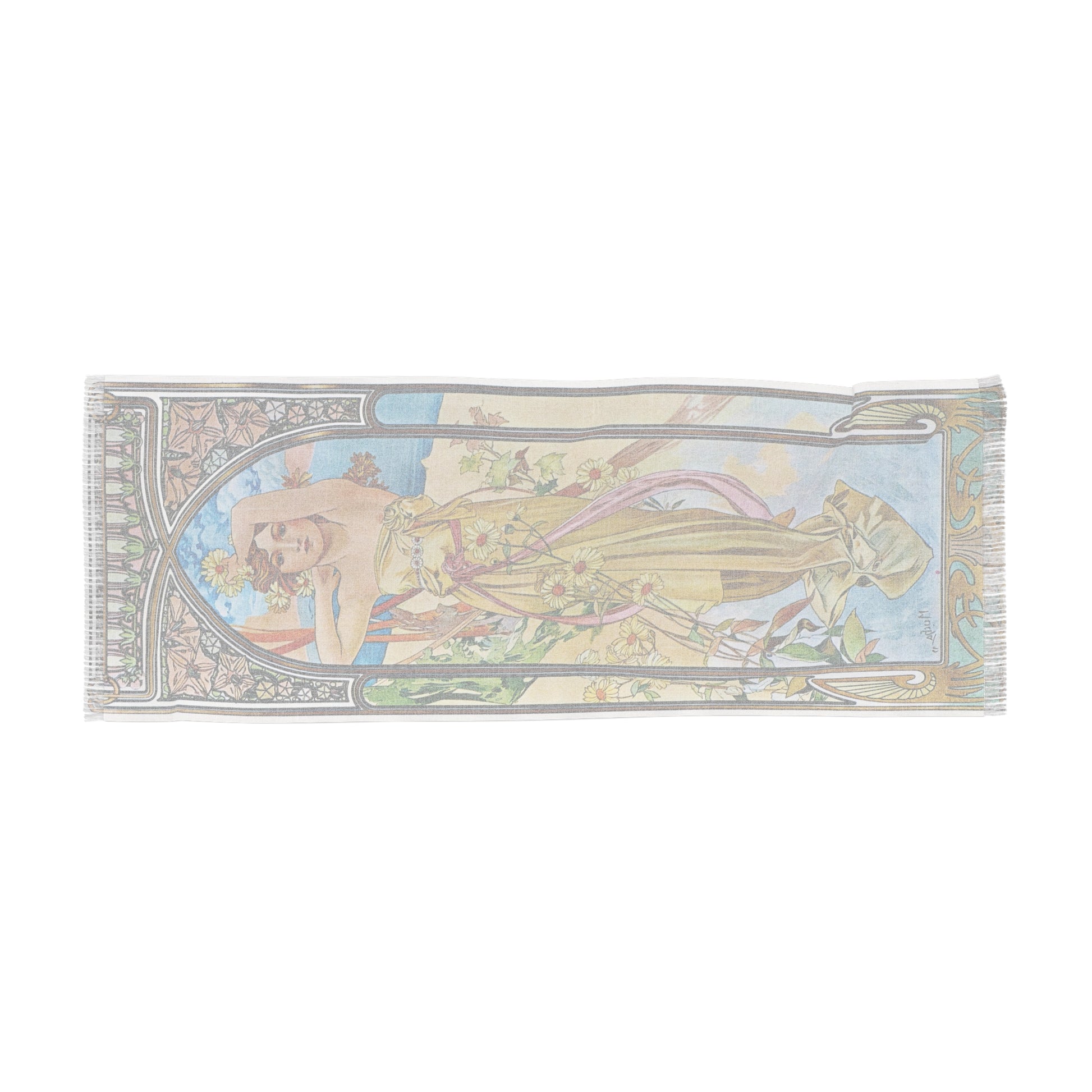 Brighness of Day | Alphonse Mucha Scarf – Art Nouveau Scarf-Quipham Collections