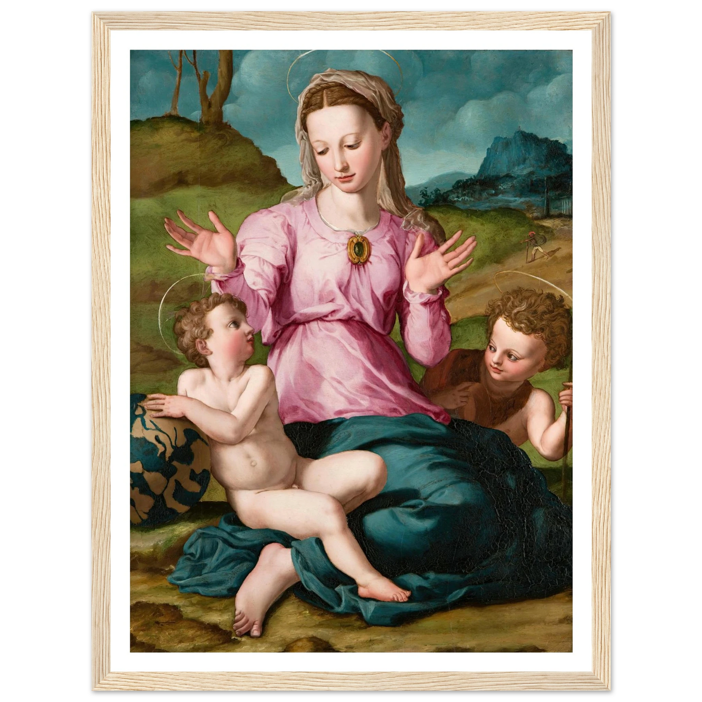 Madonna and Child with Saint John the Baptist (ca. 1540) Art Print | Agnolo Bronzino-Quipham Collections