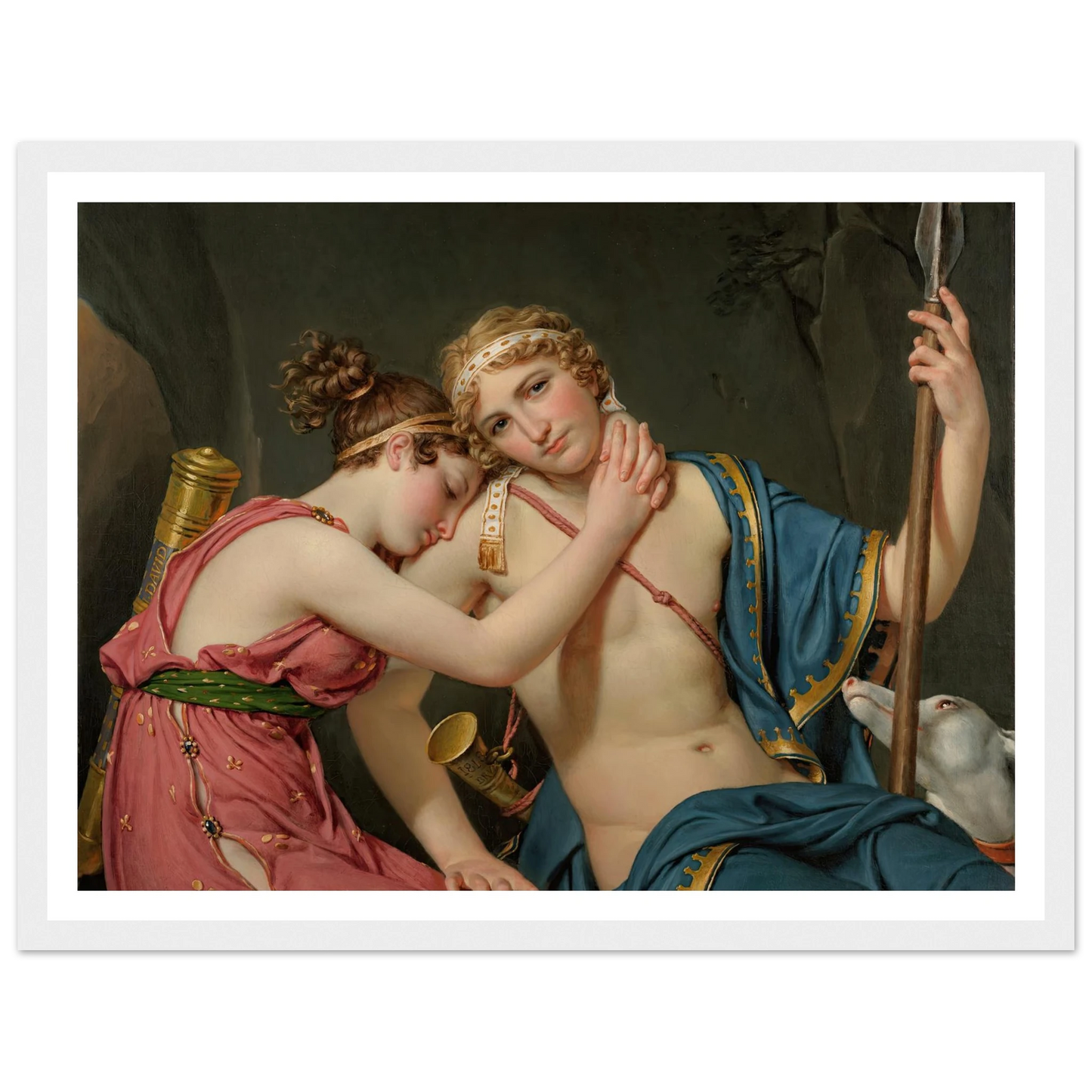 The Farewell Of Telemachus And Eucharis (1818) Art Print | Jacques Louis David-Quipham Collections