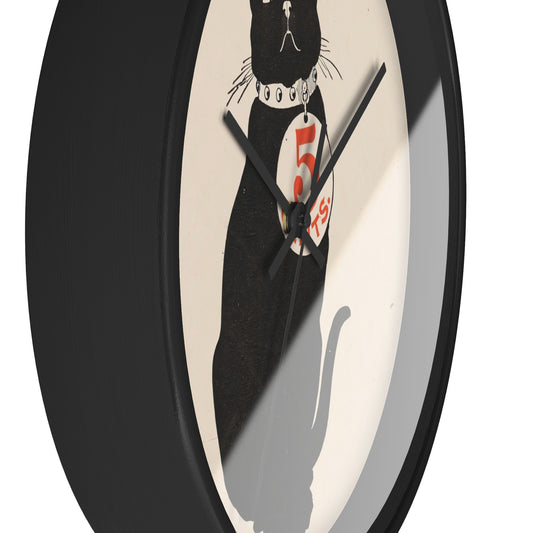 The black cat for sale here Wall Clock | Anonymous-Quipham Collections