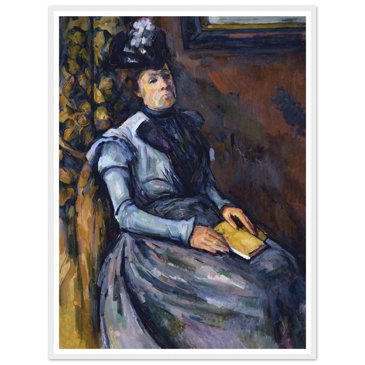 Seated Woman in Blue Art Print | Paul Cezanne-Quipham Collections
