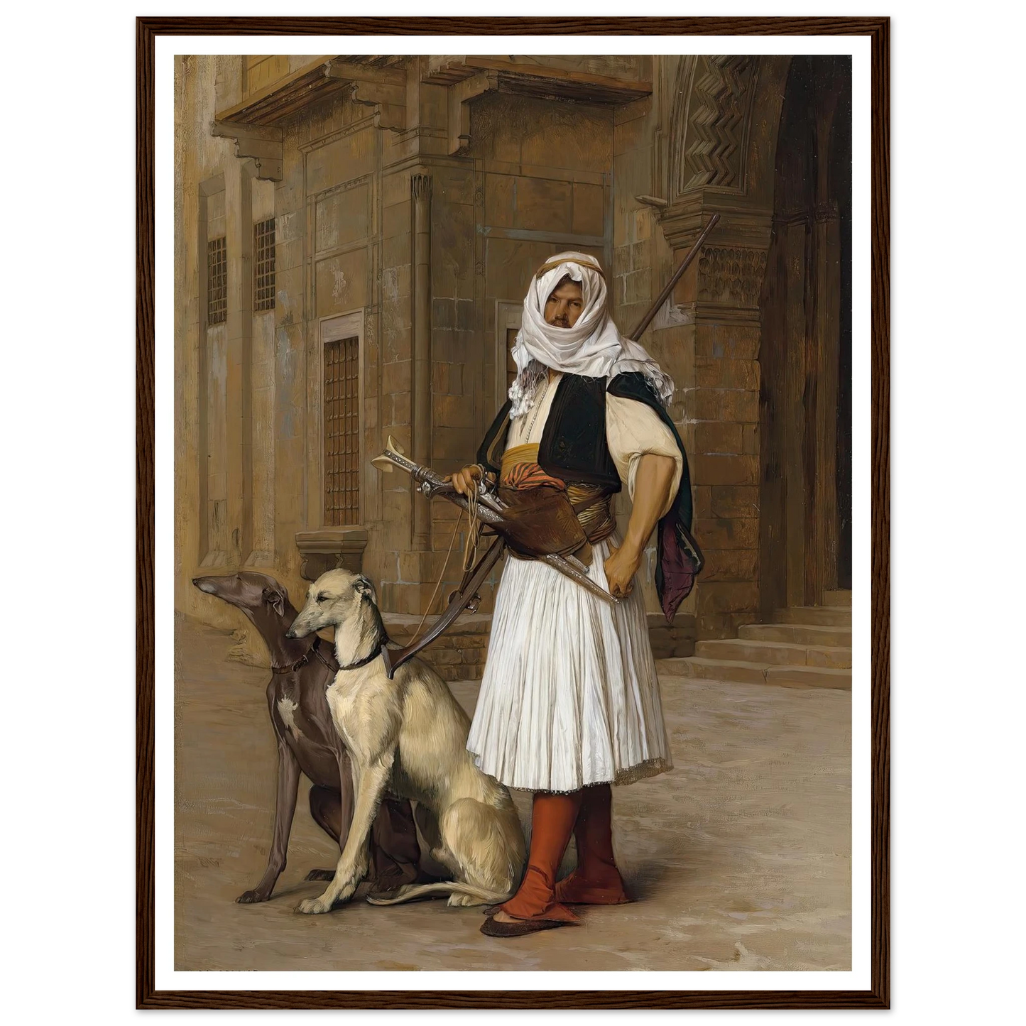 Arnaut and two Whippets (1867) Art Print | Jean Leon Gerome-Quipham Collections