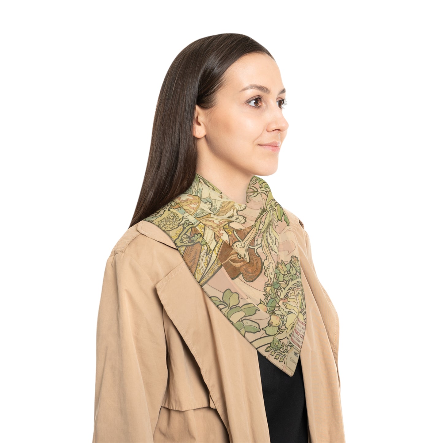 Femme à Marguerite (Woman with Daisy) | Alphonse Mucha Scarf – Art Nouveau Scarf-Quipham Collections