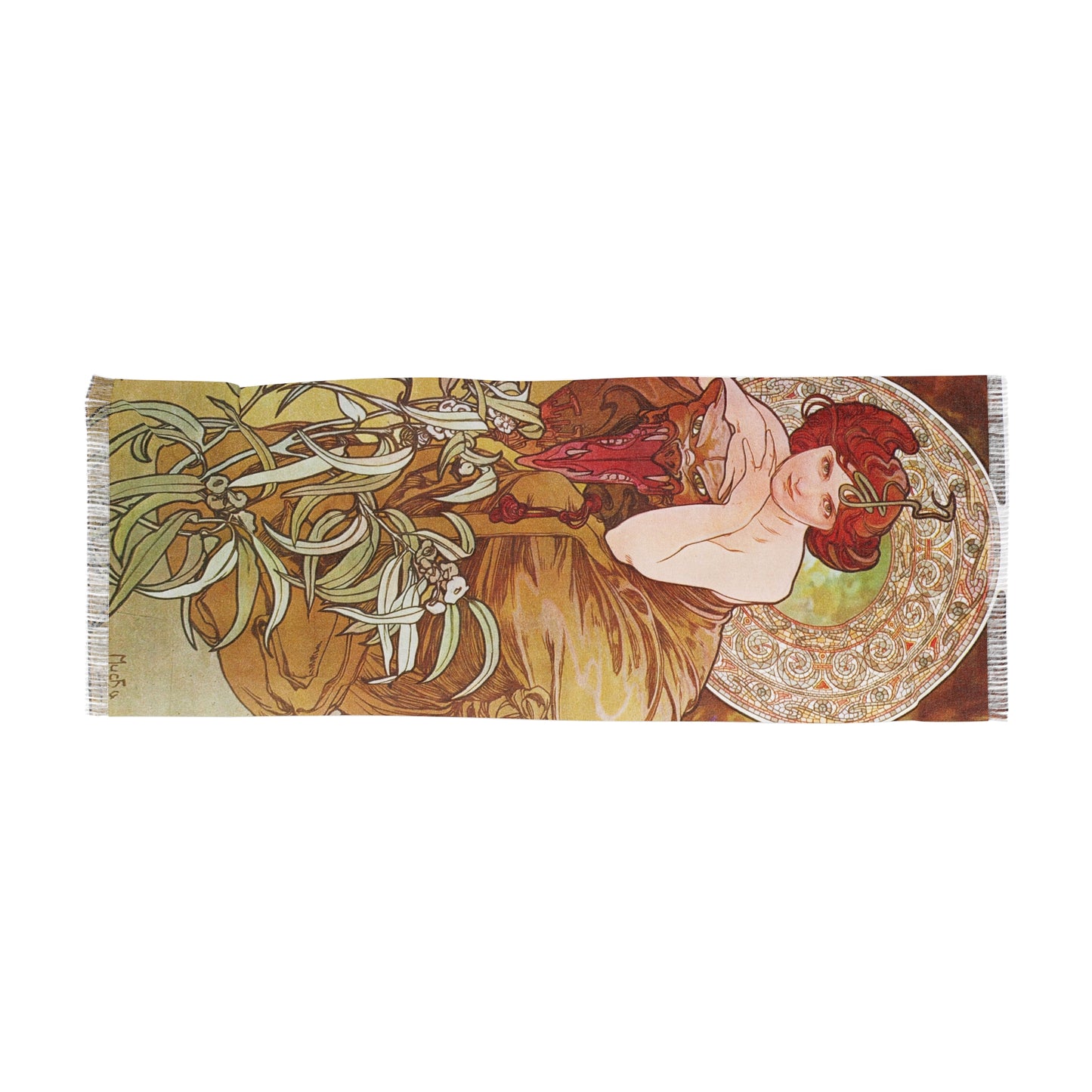 L'Emeraude | Alphonse Mucha Scarf – Art Nouveau Scarf-Quipham Collections