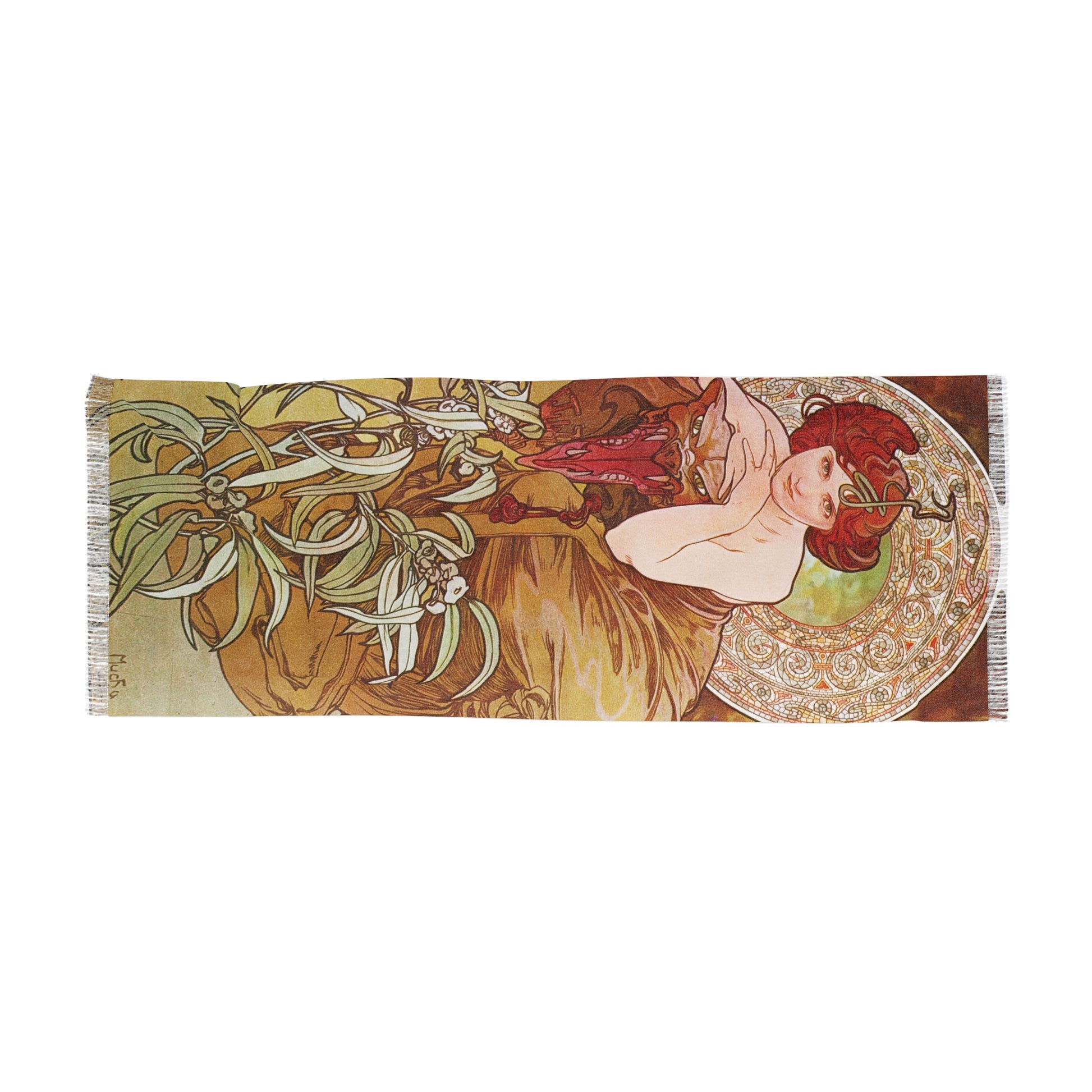 L'Emeraude | Alphonse Mucha Scarf – Art Nouveau Scarf-Quipham Collections
