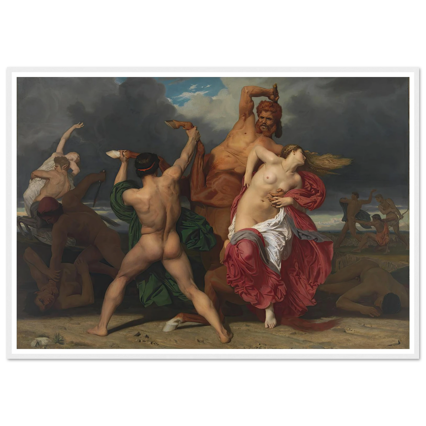 Battle Of The Centaurs And The Lapiths (1852) Art Print | William Bouguereau-Quipham Collections