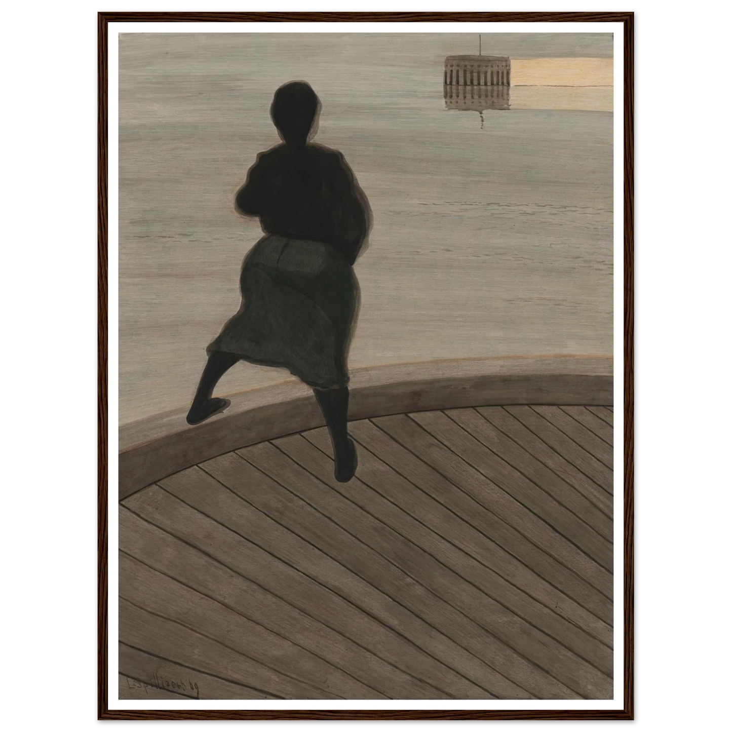 Femme de pêcheur sur le ponton (1909) Art Print | Leon Spilliaert-Quipham Collections