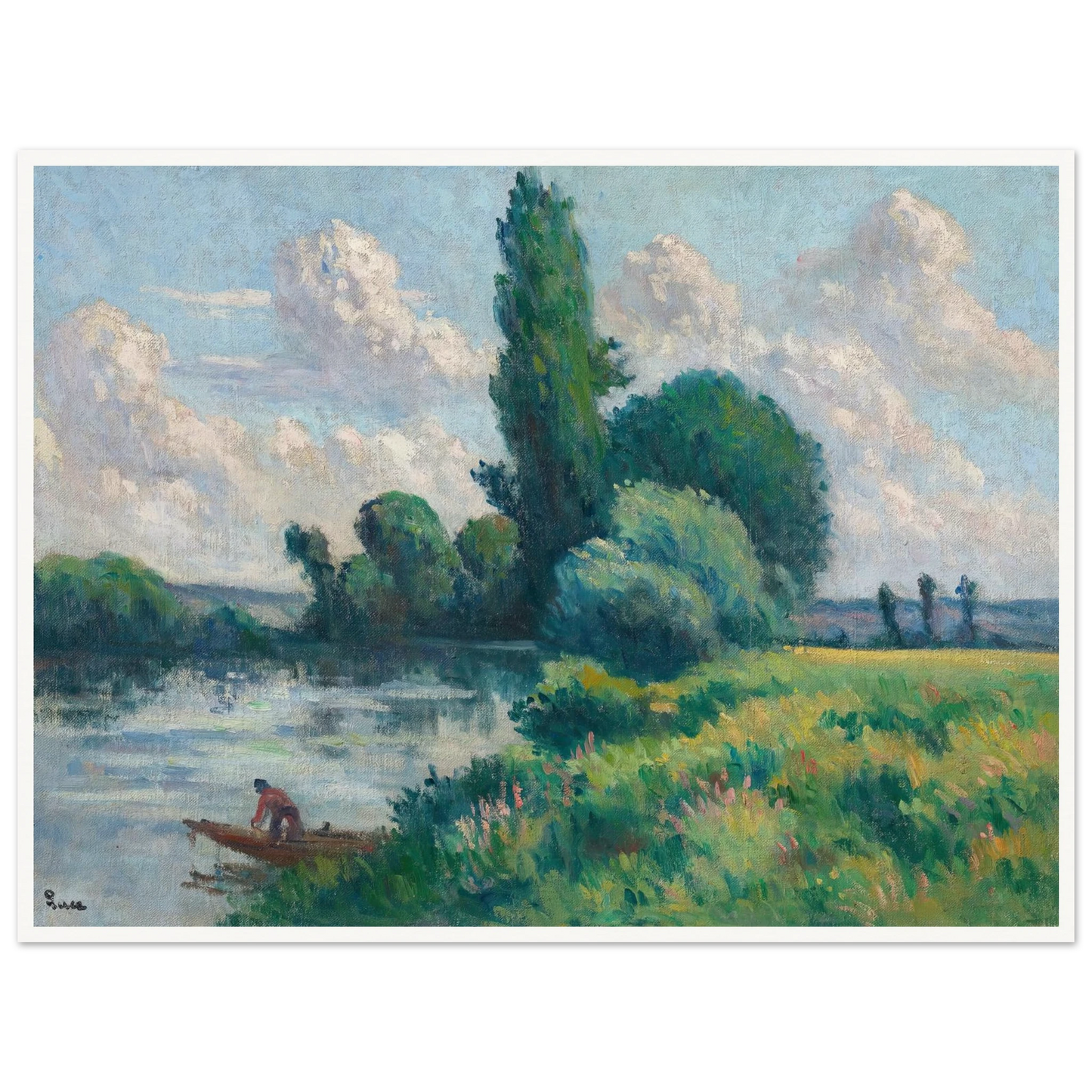 Rolleboise, Le petit bras de Seine Art Print | Maximilien Luce-Quipham Collections