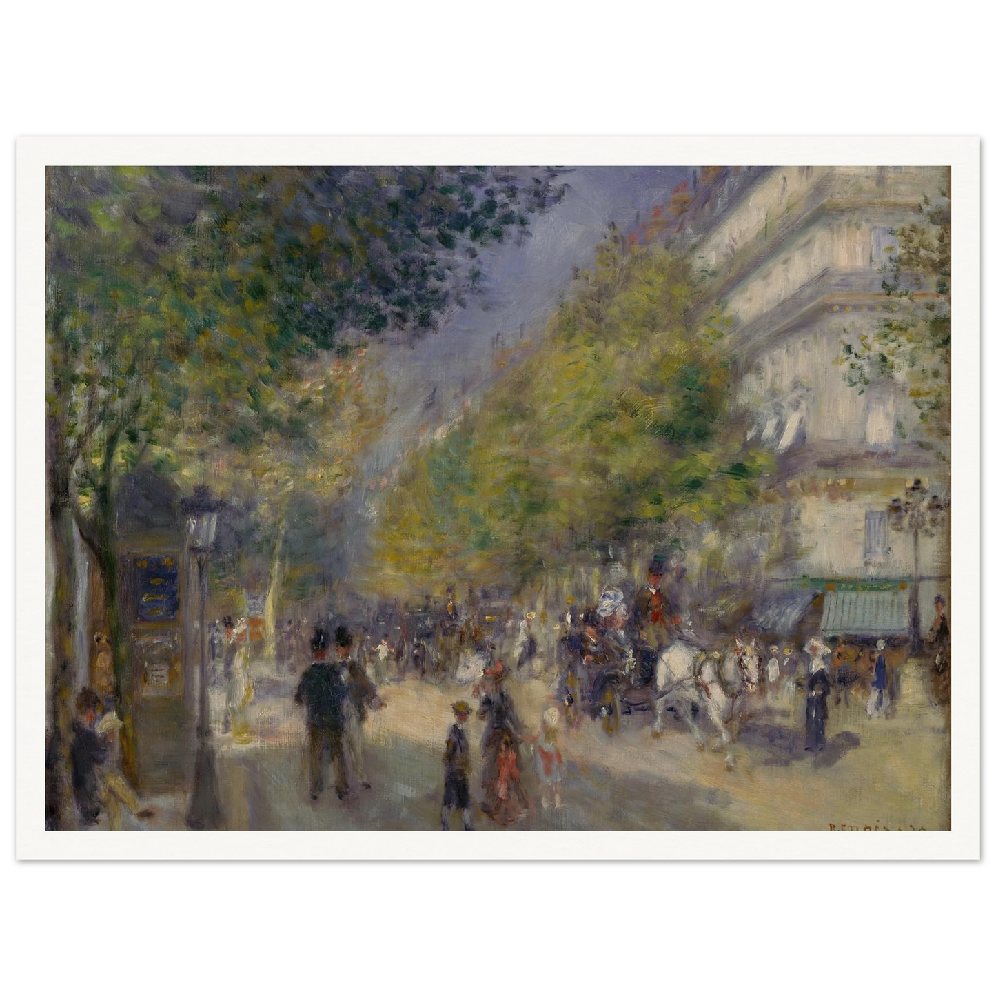 The Grands Boulevards Art Print | Pierre Auguste Renoir-Quipham Collections
