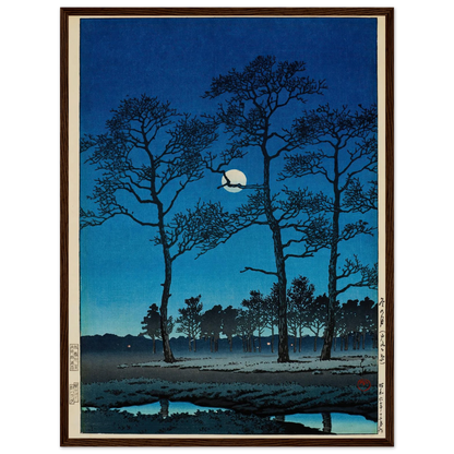 Fuyu no tsuki (Toyamagahara) (Winter moon at Toyamagahara) (1931) Art Print | Kawase Hasui-Quipham Collections
