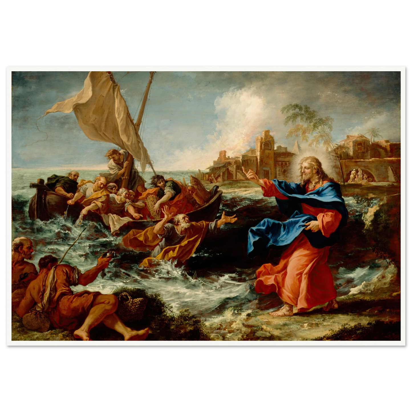 The Miraculous Draught Of Fishes (ca. between 1695 and 1697) Art Print | Sebastiano Ricci-Quipham Collections