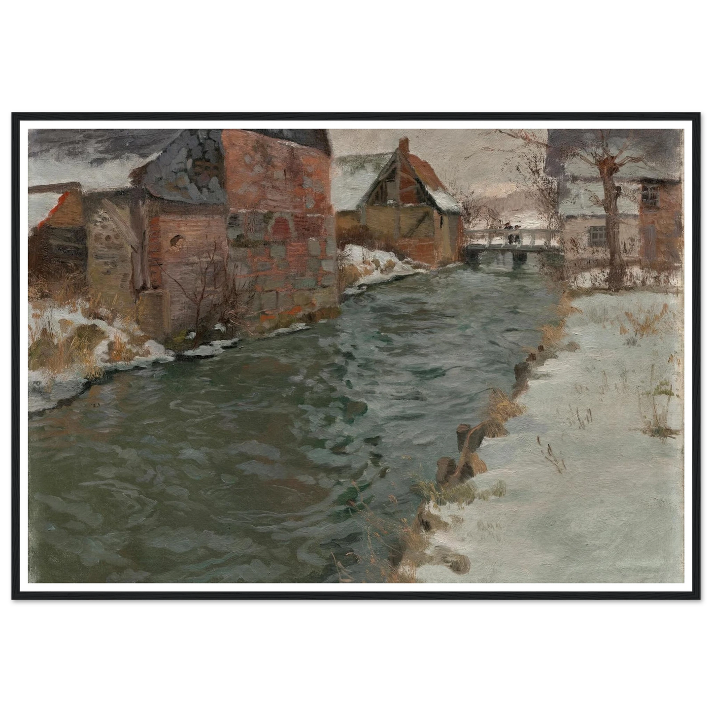 Hameau en bord de rivière (1895) Art Print | Frits Thaulow-Quipham Collections