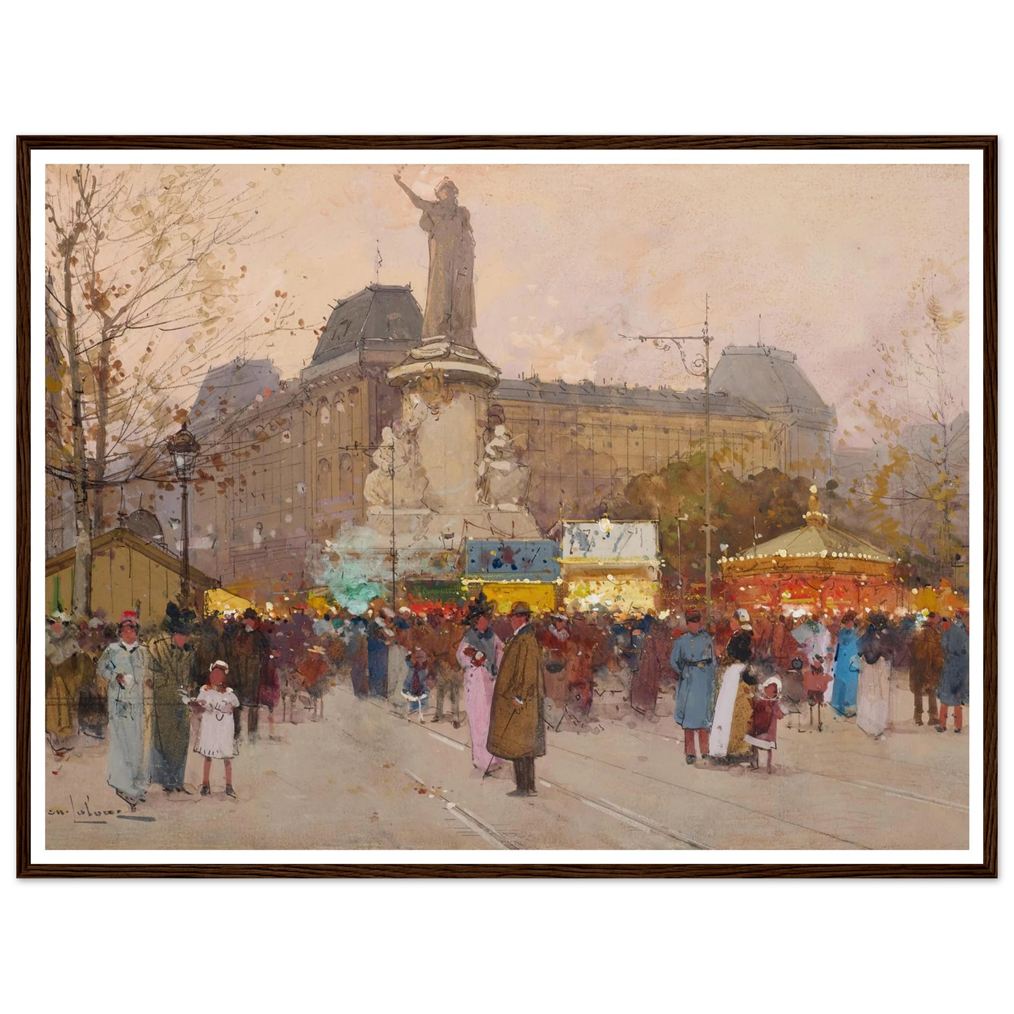 La Place du Republic, Paris Art Print | Eugene Galien Laloue-Quipham Collections