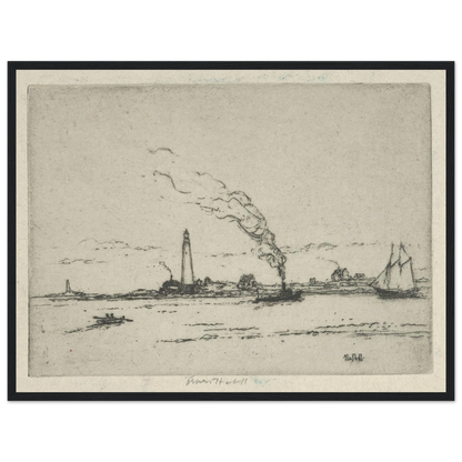 Boston Light (circa 1911) Art Print | Ernest Haskell-Quipham Collections