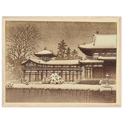 Hoodo no bosetsu (Evening snow at Phoenix Hall) (1951) Art Print | Kawase Hasui-Quipham Collections