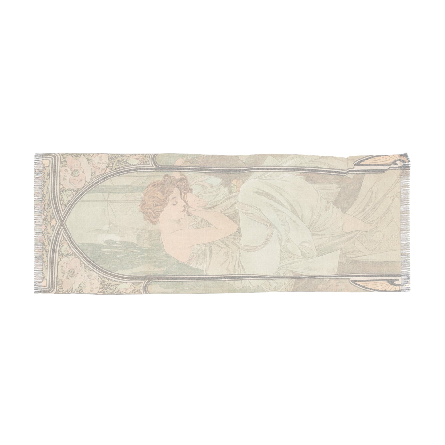 Rest of the Night | Alphonse Mucha Scarf – Art Nouveau Scarf-Quipham Collections