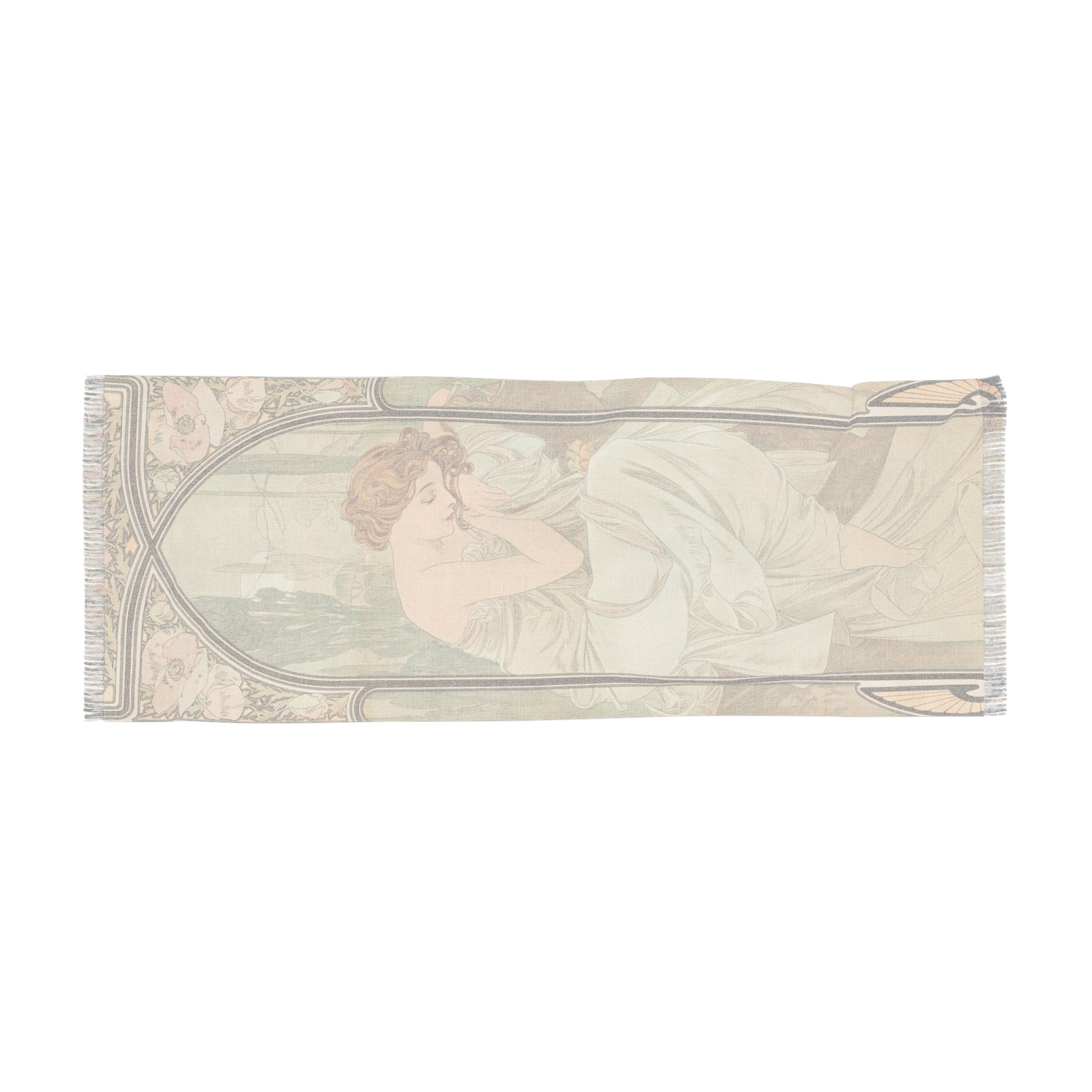 Rest of the Night | Alphonse Mucha Scarf – Art Nouveau Scarf-Quipham Collections