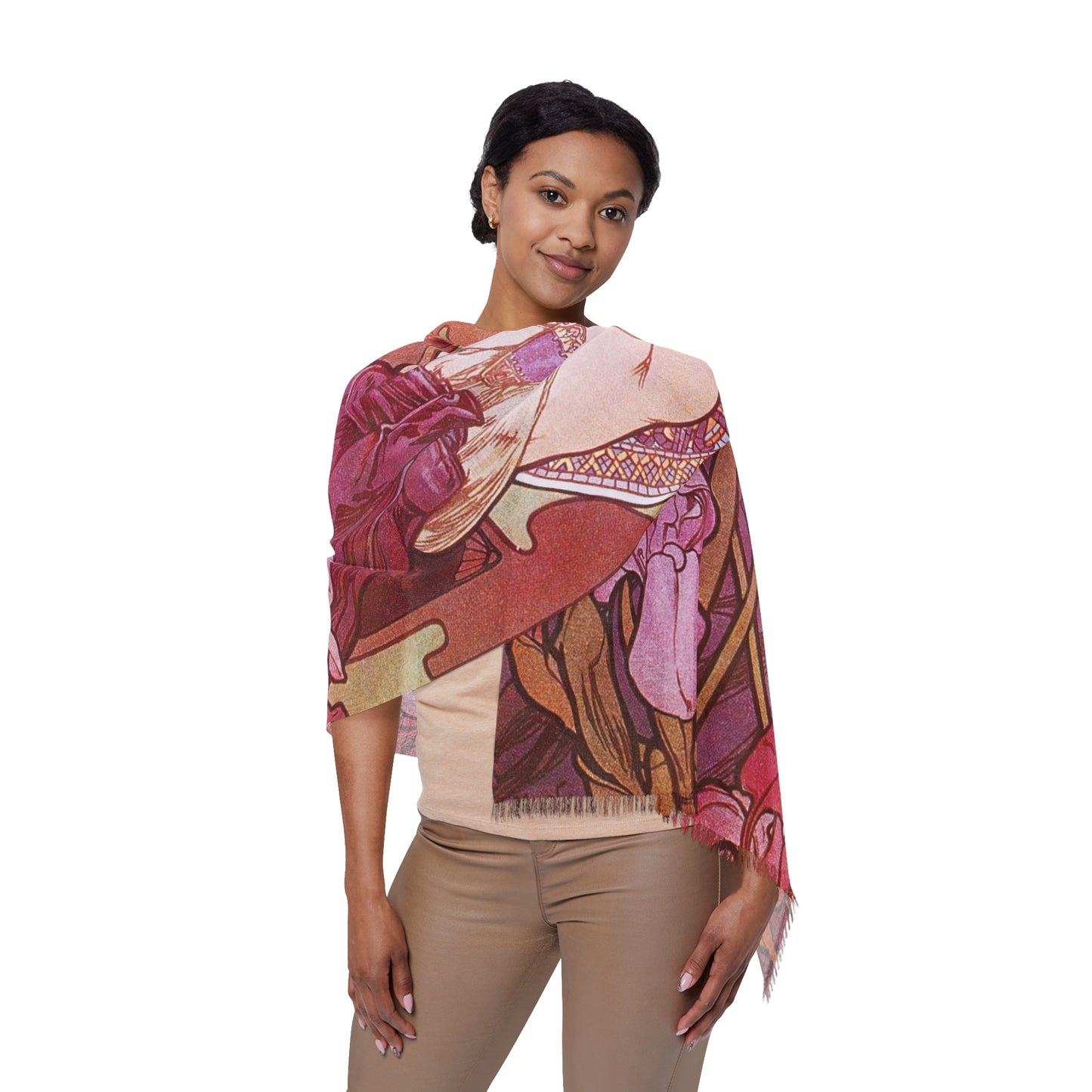 Amethyst | Alphonse Mucha Scarf – Art Nouveau Scarf-Quipham Collections