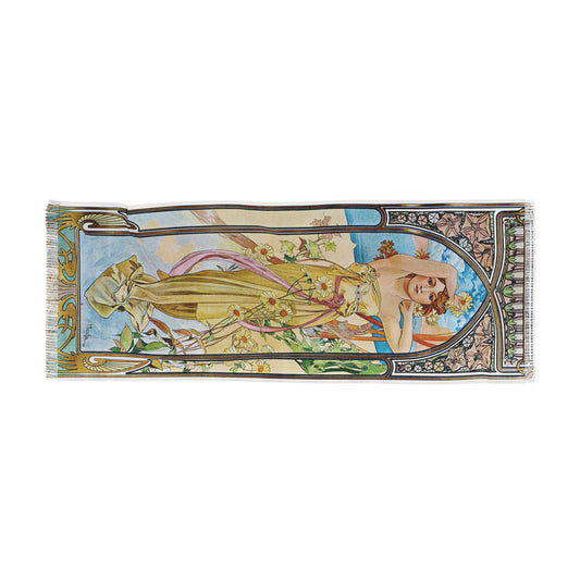 Brighness of Day | Alphonse Mucha Scarf – Art Nouveau Scarf-Quipham Collections
